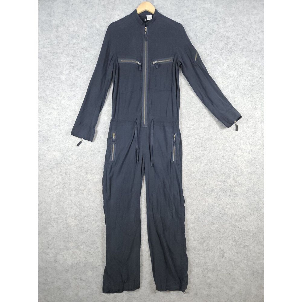 Divided‎ H&M Men's Coveralls/Jumpsuit Size 8 Navy Blue Long Sleeves Zip Pockets